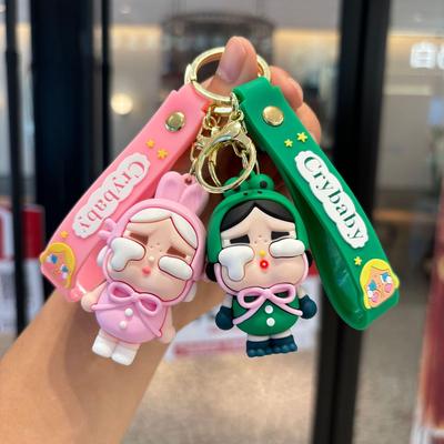 Cartoon Huilende Baby Sleutelhanger Hanger Driedimensionale Schattige Meisje Schooltas Hanger Hanger Koppel Auto Sleutelhanger