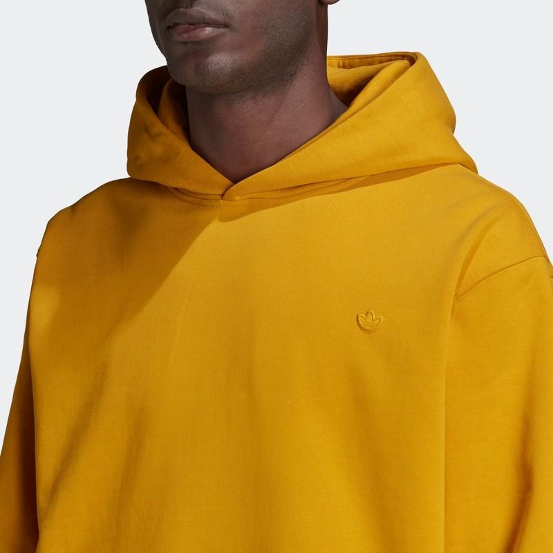 Adidas Originals Trefoil Solid Logo Embroidered Hoodie Men Hoodie Yellow HN6933