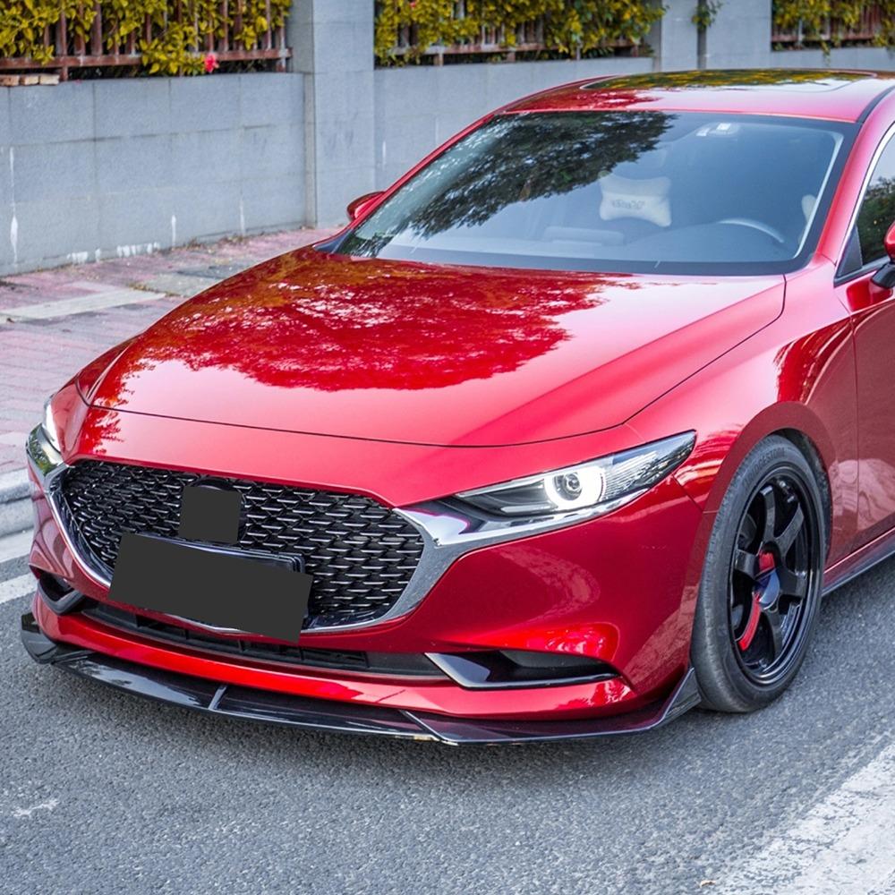 For Mazda 3 Sedan Axela 2020 2021 2022 Front Bumper Lip Splitter Chin Guard Accessories Styling Tuning For