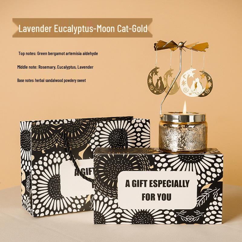 Rotating Soy Wax Scented Candle Holder - Birthday Gift & Home Decor