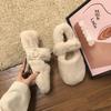 WD Large Women’s Wide Fit Mink Fur Outdoor Shoes, Sizes 41-43, Winter Plush