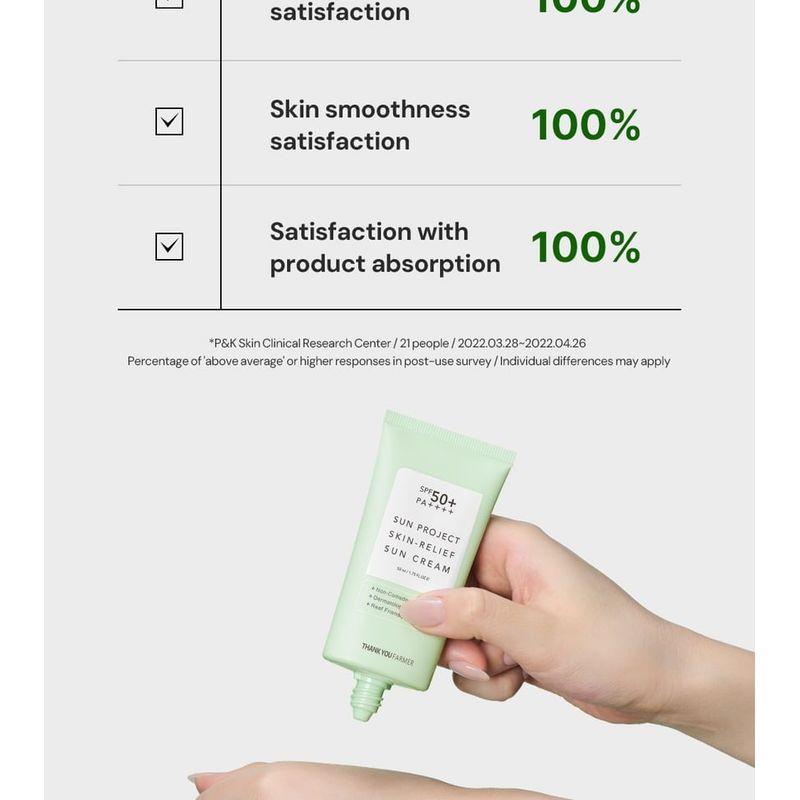 THANK YOU FARMER - Sun Project Skin Relief Sun Cream