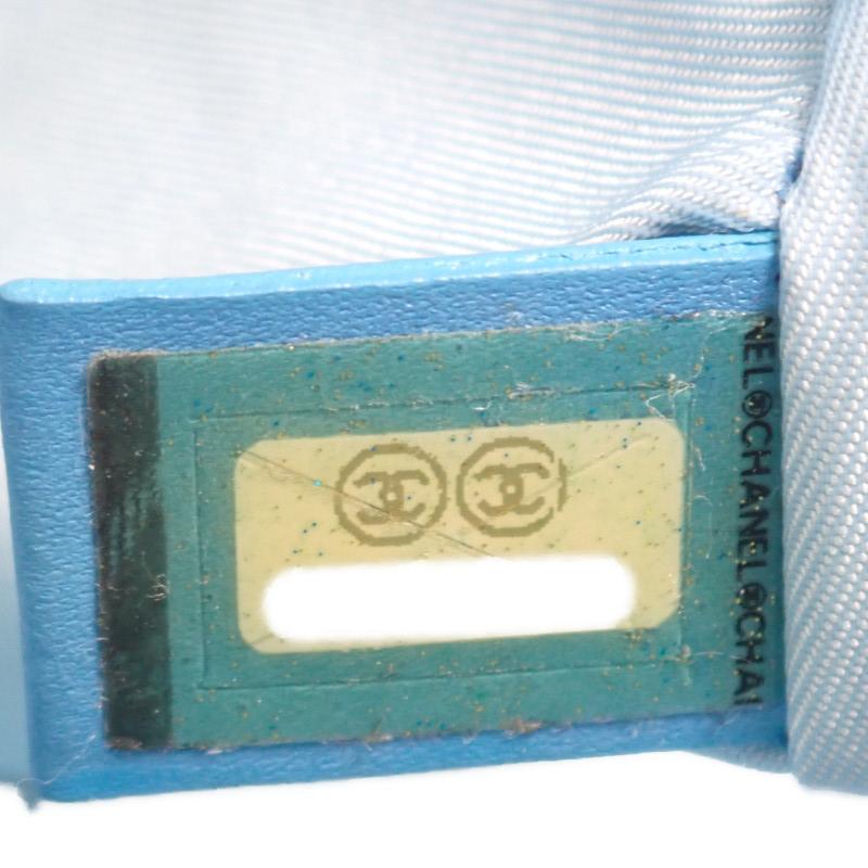 Chanel Tote Bag Blue Nylon/leather Women