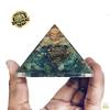 Original Green Aventurine Pyramid - Certified Natural Green Stone Pyramid for Money, Prosperity, Wealth, Abundance, Protection from Negative Energies