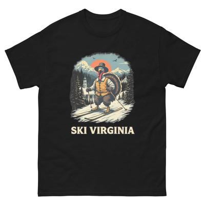 Ski Virginia truthahn Skifahren Vogel Unisex klassisches T-Shirt