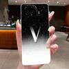Anti-scratch Phone Case For Vivo iQOO Z11 Turbo Jelly Clear TPU Soft Casing Lucky Initial Letter With Flower Couple Shell