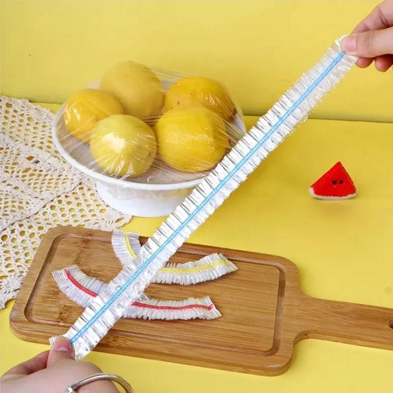 100/1000x Food Covers Plastic Kitchen Disposable Fresh-keeping Lid Food Covers Elastic Warp Packaging Storage Bags Wholesale