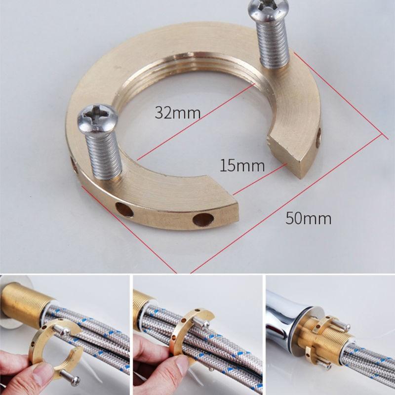 32mm/1.26'' C-Type Faucet Anti-loosing Nut Copper/Stainless Steel Tap Fixing Fitting Kit Faucet Accessories Sturdy