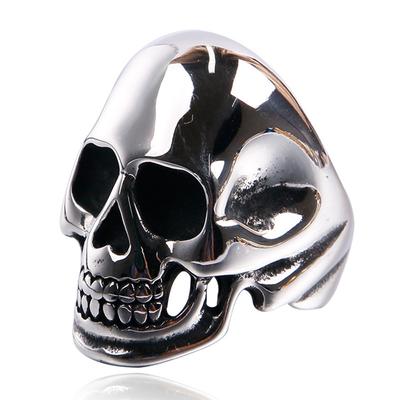 Minimalist Vintage Skull Ring for Men Simple Elegant Stainless Steel Statement Jewelry Gift Punk Accessories1
