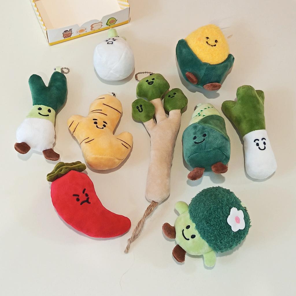 Creative Coriander Plush Pendant Three Funny Expressions Small Coriander Backpack Hanging Ornament Happy Coriander Keychain Gift