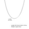 Vnox Width 3mm Flat Snake Silver Color Necklace for Men, Stainless Steel Vintage Blade Chain Collar, Hiphop Casual Jewelry Gifts