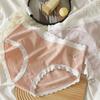 Hohe Taille Damenunterwäsche Übergröße Baumwolltextur Slips Vollabdeckung Hüfte Damen Slips Weicher Komfort Dessous