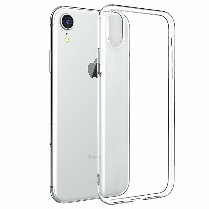 Hülle und Lanyard für iPhone XR - Transparentes weiches TPU Schwarzes verstellbares Band Phonillico®