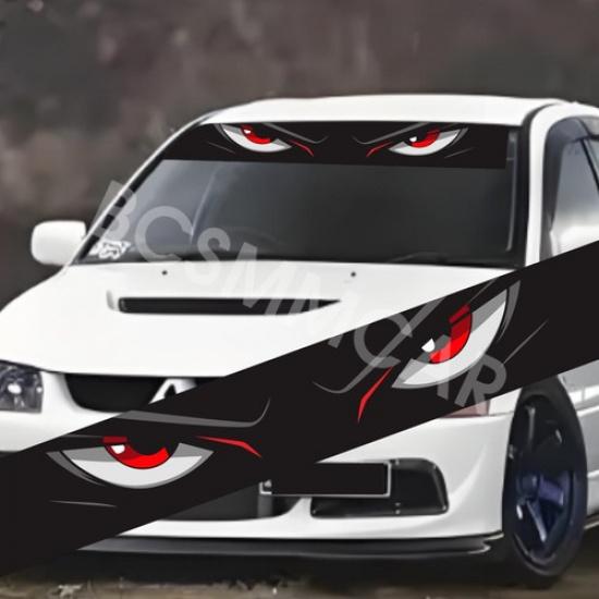 Car Windshield Eyes 3D Sunshade Sticker For Front Rear Window Trim Accessories