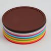 Modern Minimalist Solid Color Silicone Coaster Anti Slip & Anti Scalding Home Use Insulated Coaster with Circular Design
