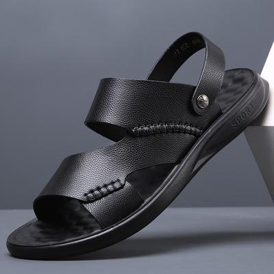 Zomer Heren Zakelijke Sandalen Massagezool Heren Leren Sandalen Outdoor Strand Sandalen Fabriek Directe Verkoop designer sandalen
