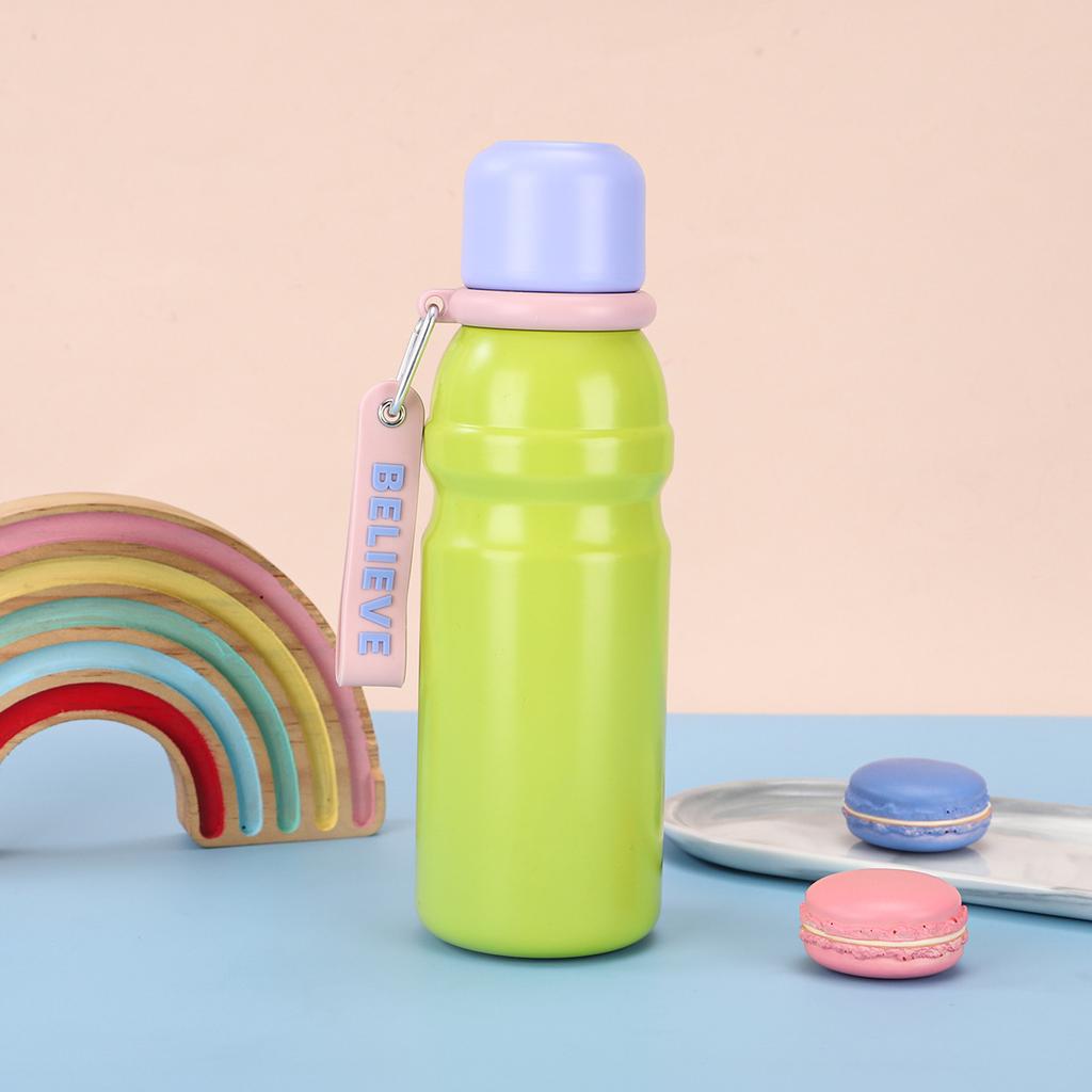 New Spunding Colorful Stainless Steel Thermos Cup Large Capacity Straight Drink Student Cup Outdoor Fitness Sports Water Cup