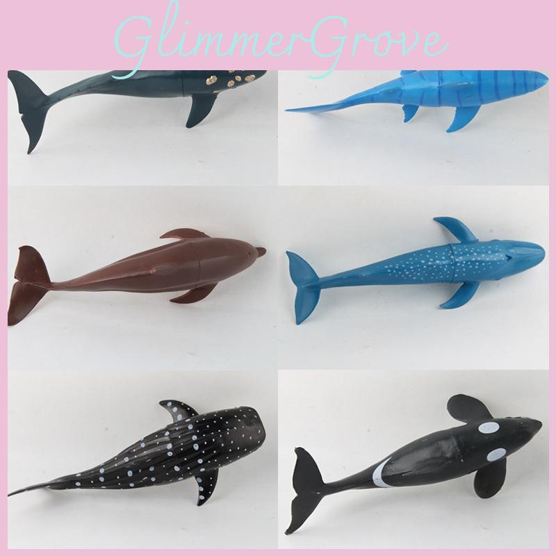 Ocean Wildlife Children Sharks Blue Whales Dolphins Model Kids Gift Decoration