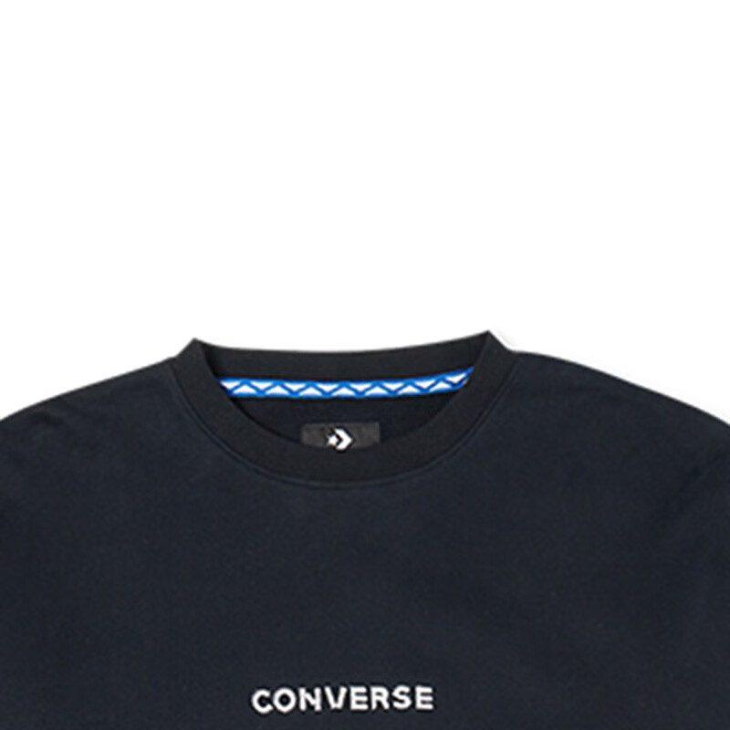 Converse Sweatshirts Unisex Black Crew Neck Thickened Regular 10025058-A03