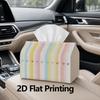 1pc, 2D Flat Printing, Tissue Box Colorful Heart-Shaped Paper Towel Rack Pattern Printed Tissue Box, Suitable for Home, Kitchen, And Car Decoration, T