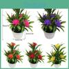 Flower Fake Outdoor False Plants Flowers Artificial Garden Home Decor With Pot