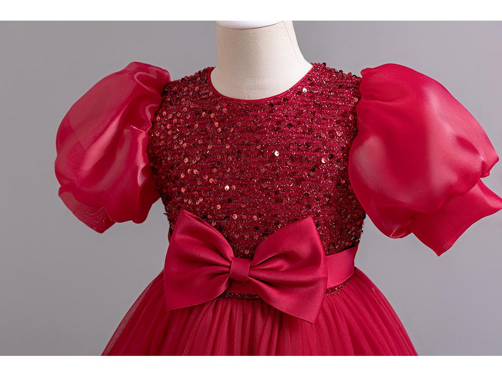 European and American Sequin Princess Evening Dress for Girls