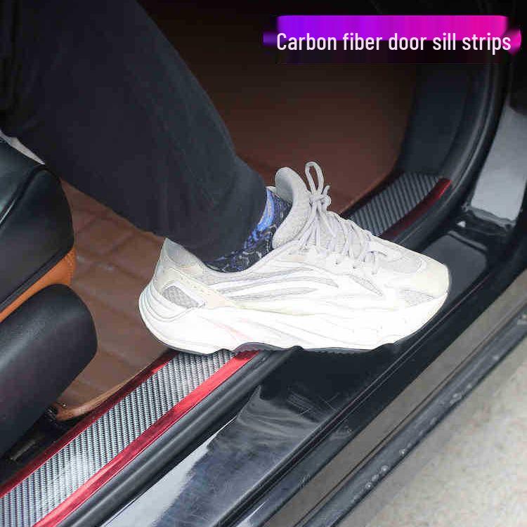 Kohlefaser Auto Türschweller- & Kantenschutzaufkleber