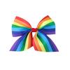 Gradient Rainbow Multicolor Bow Hair Tie & Clip for Girls and Babies