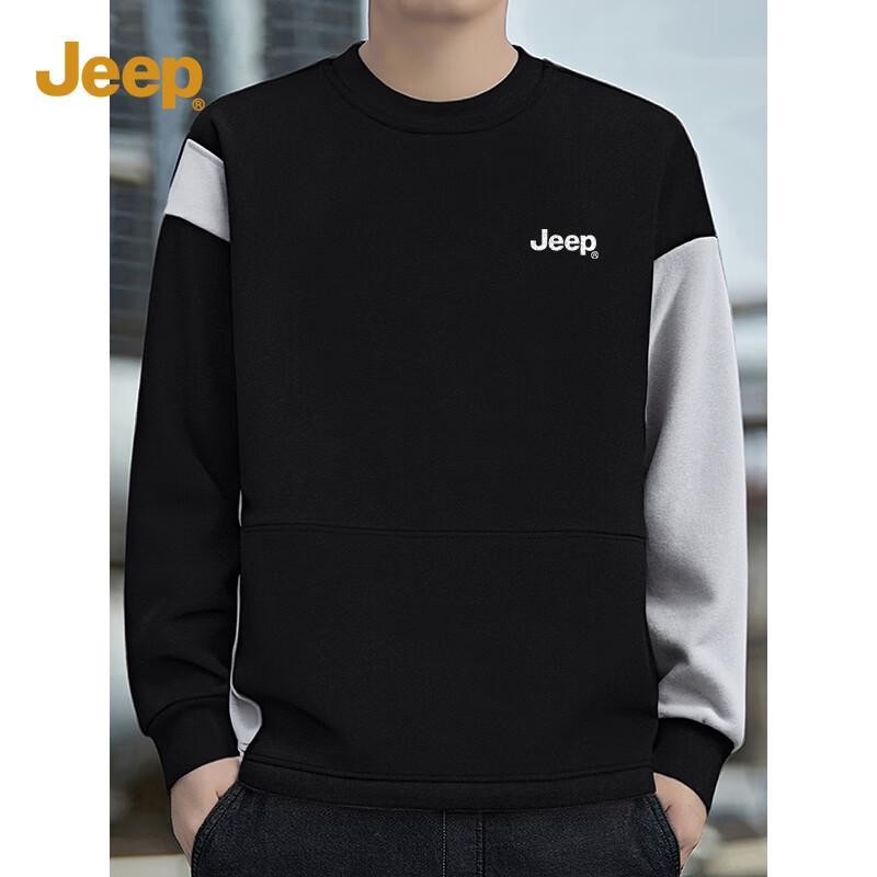 

JEEP Men s American Retro Color Block Pullover Sweatshirt L