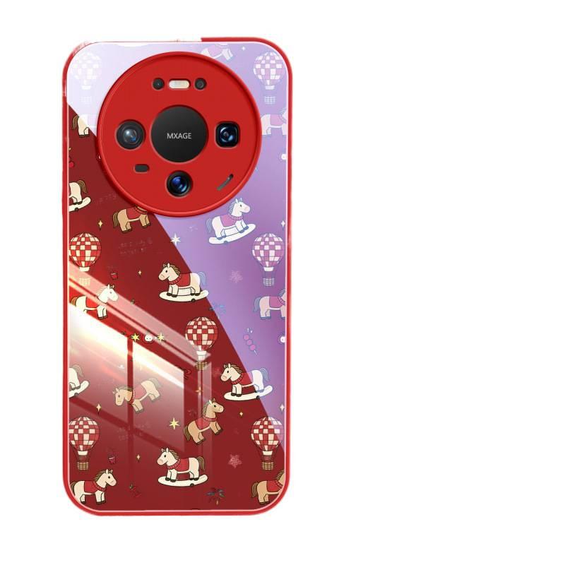 Suitable for Huawei Mate80 Mobile Phone Case New Mate60 Red Case Mate70 Magnetic Bracket Mate50