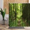 Green Jungle Shower Curtain Summer Forest Tree Bathroom Bath Decoration Home Decor Natural Landscape 3D Living Room Curtains Set