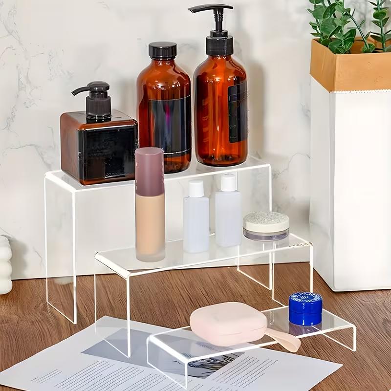 1Set Acrylic Display Stand Multifunctional Transparently Mini Model Storage Rack for Perfume Doll Jewelry Decor Organzier