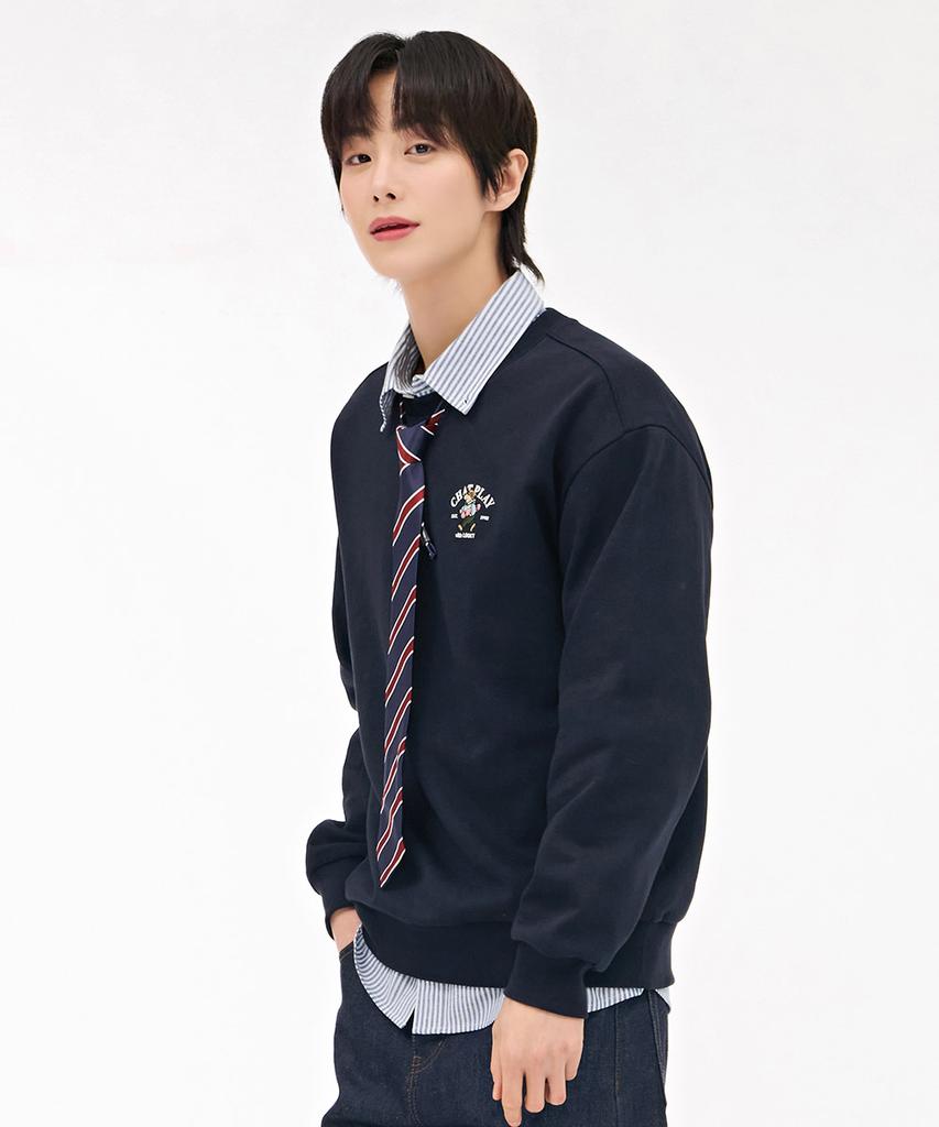CHASECULT Unisex Character Graphic Sweatshirt - Navy