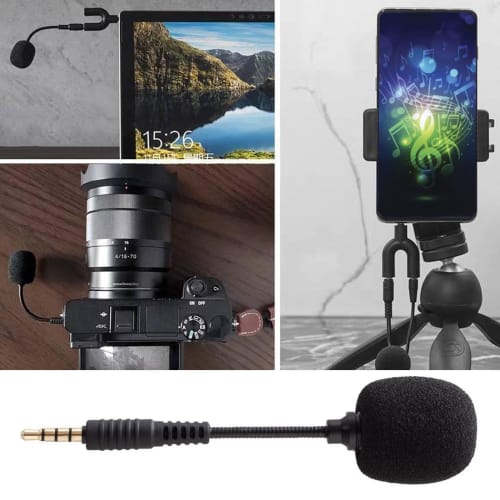 Kosesater Mini Condenser Microphone, Mini Microphone, Lapel Microphone, Condenser Microphone, Smartphone Microphone, PC/Smartphone Compatible, Lapel M