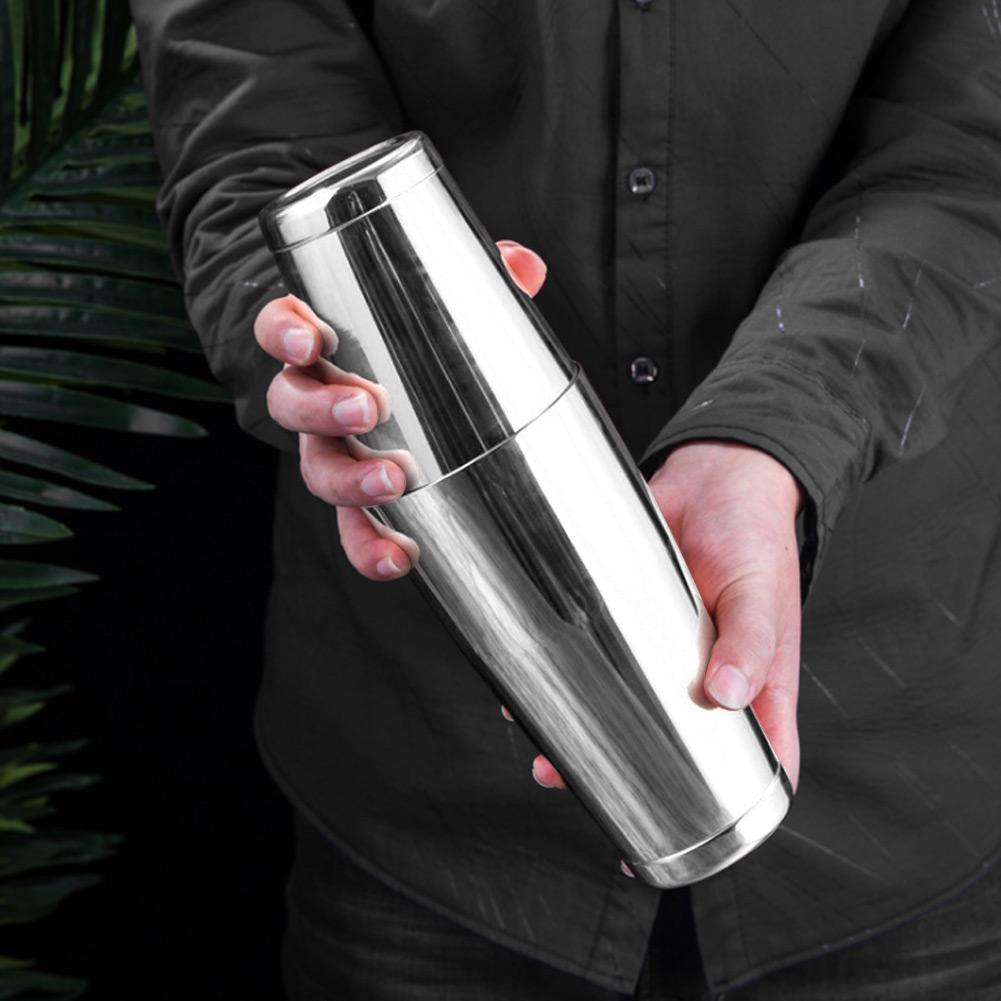 Bar Tool Stainless Steel Boston Shaker Cocktail Shaker Set Cocktail Tin Bartender BarwareSilver