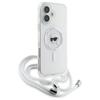 Karl Lagerfeld Klhmp16Shckhnt Iphone 16  6.1 Hardcase Transparent Crossbody Iml Karl Head Magsafe