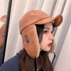 Winter Faux Fur Leather Wind-proof  Velvet Warm Ear Protector Hat Ski Bomber Hats