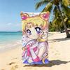 Anime S-Sailor M-Moon Towel Beach Blanket Towel  For Travel Gym Shower Luxury Lightweight Camping Pool Hot