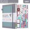 A5 Weekly Plan Monthly Plan With Lattice Grid Self-Binding Notebook Planner Office Atationery With Gold Stamping Stickers