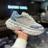 Summer new woven casual shoes platform mesh breathable dad shoes bm