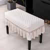 Modern Minimalist Nordic Style Dust Cover Fabric Upright Piano Cover Cloths Half Covered Piano Key Protective Cloth Home Decorat Bench with Skirt Edge