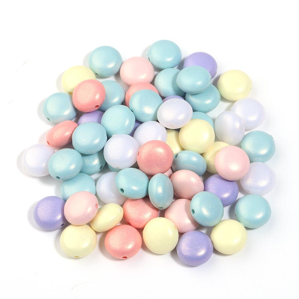 100pcs Acrylic Beads Mixed Macaron Color Star Heart Pumpkin Shape Loose Beads For Jewelry Making DIY Bracelets Keychain Supplies