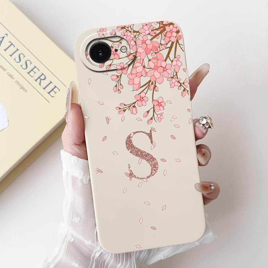 For Apple iPhone 16E 5G Case 2025 New A-Z Crown Letters Cover Soft TPU Len Protective Phone Case For iPhone SE 4 iPhone16e Shell