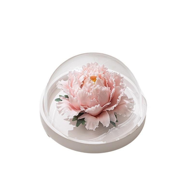 Hand-Made Porcelain Peony Diffuser Incense Burner Luxury Floral Essential-Oil Stone Re-Usable Home Fragrance & Gift Décor