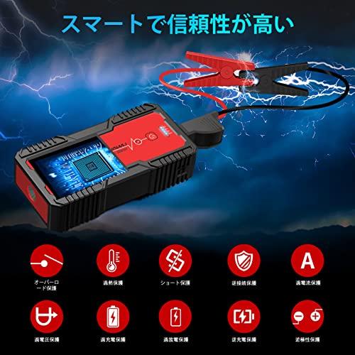 FOWAWU 12v Car Jump Starter 18000mAh 1500A Peak Current (7.0L Gasoline Vehicles, 5.5L Diesel Vehicles) Portable Car Jump Starter LED Light Mobile