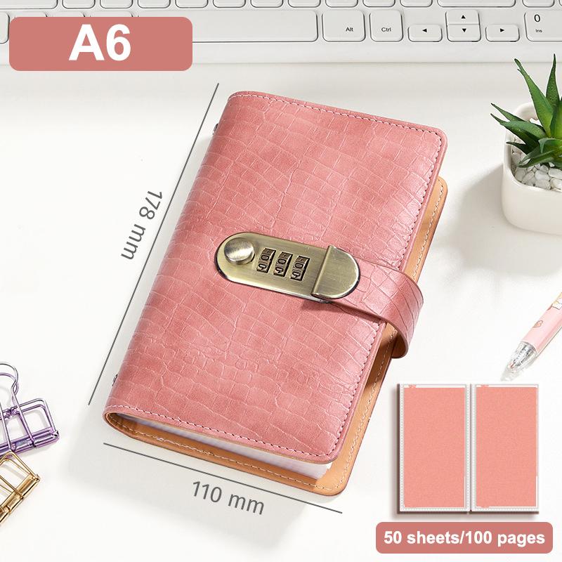 

100 Конвертов Челлендж по накоплению денег Блокнот из ПУ кожи с кодовым замком Мини-биндер Многоразовый блокнот для челленджа по накоплению as the picture