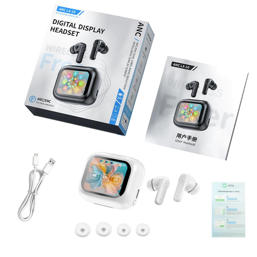 KI-Übersetzungs-Ohrhörer, 5.4 Kabellose Kopfhörer mit Vollfarb-Ladecase, 0,06 s Geringe Latenz Gaming-Headset, ANCCelsiusENC Rauschunterdrückung Ca