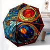 Stained Window Panel: Celestial DreamsUmbrella, Portable 3-Fold Compact Umbrella for Men & Women Gift