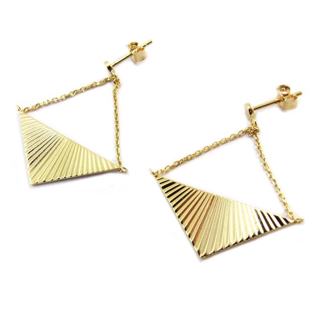 Les Trésors De Lily [P2634] - Boucles Plaqué Or 'Cléopatra' doré - 25x11 mm