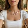 Bohemian Handmade Multi Pendant Necklace for Women Starfish Conch Shell Crab Chain Choker Girl Ocean Beach Vacation Jewelry